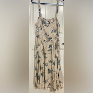 Torrid Beige and Blue Patterned Dress